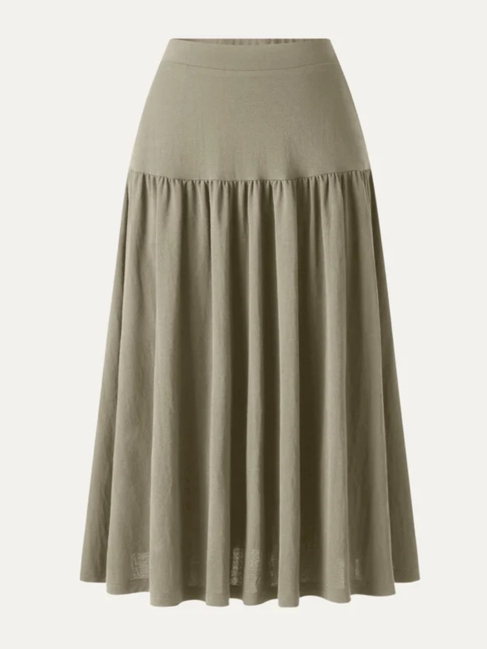 NWT OGL Cotton-Linen Midi Skirt with Pockets